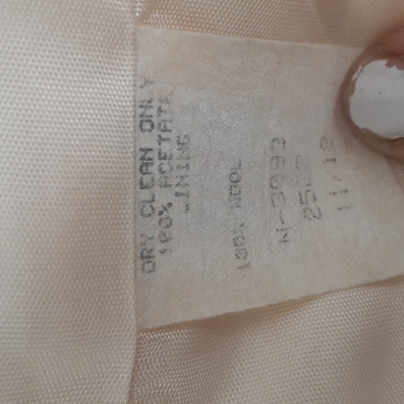 Vintage Elegant Fashions Cream Ivory Wool Swing Coat blazer shawl collar - Picture 6 of 11